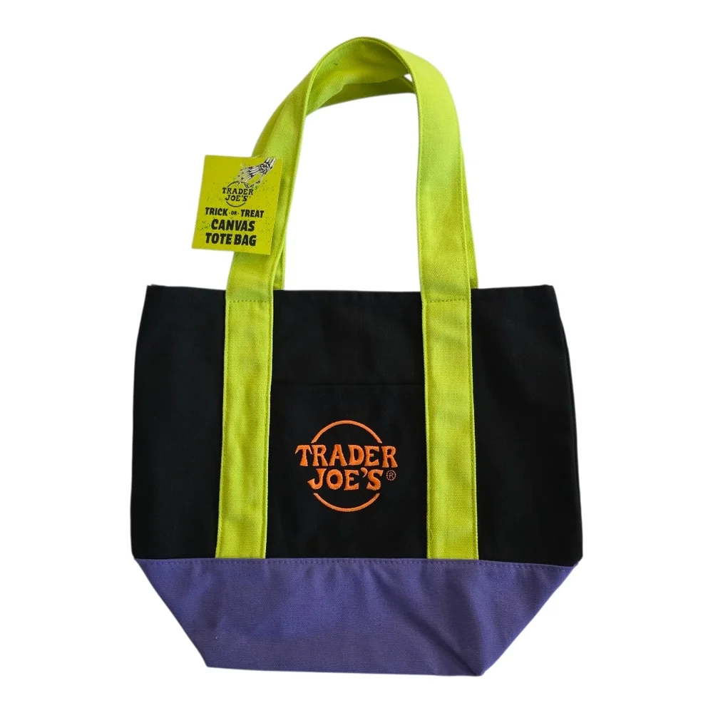 Trader Joe's Canvas Mini Tote Bag-Set Of 4 - Picture 2 of 5